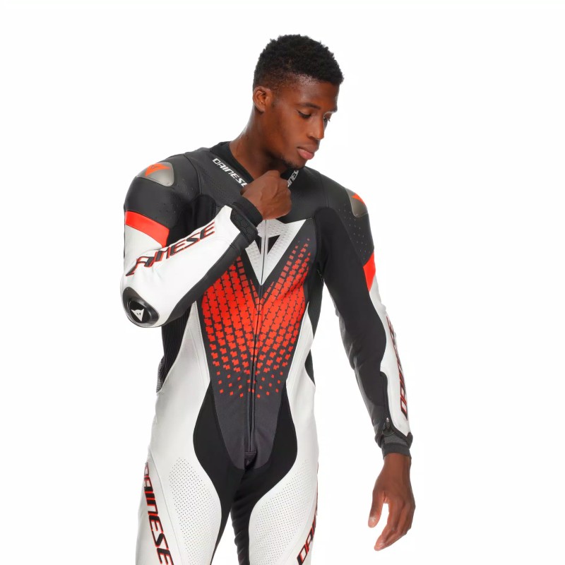 Mono DAINESE LAGUNA SECA 6 PERF 1pc Black/white/red-fluo