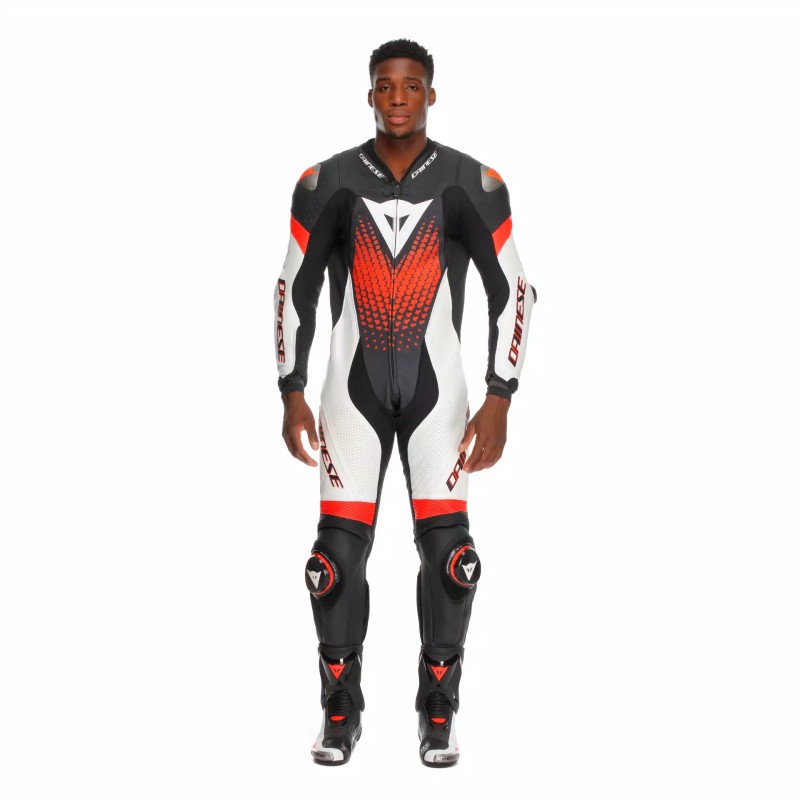 Mono DAINESE LAGUNA SECA 6 PERF 1pc Black/white/red-fluo