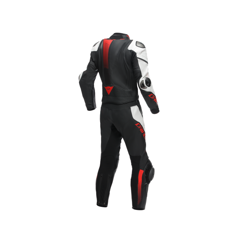 Mono LAGUNA SECA 5 2PC PERF. LEATHER SUIT black/white/lava red