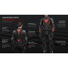 Mono LAGUNA SECA 5 2PC PERF. LEATHER SUIT black/antrhacite/fluo red - 11512