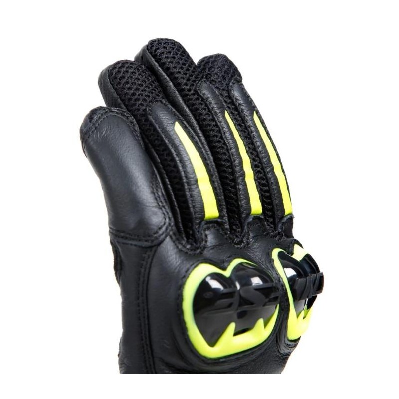 Guante MIG 3 LEATHER Black/yellow fluo
