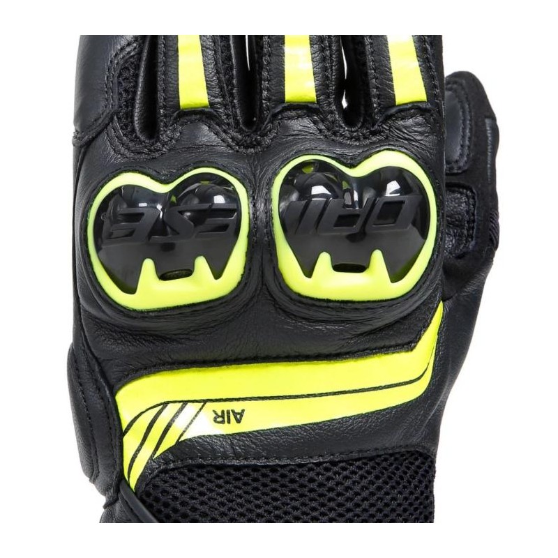 Guante MIG 3 LEATHER Black/yellow fluo