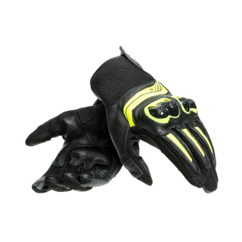 Guante MIG 3 LEATHER Black/yellow fluo