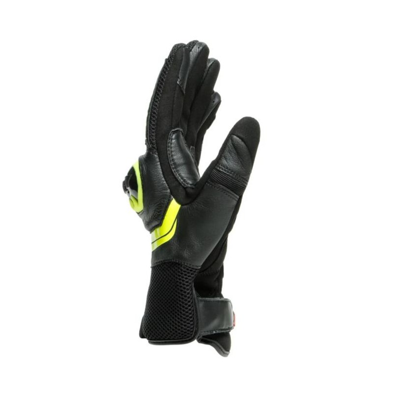 Guante MIG 3 LEATHER Black/yellow fluo