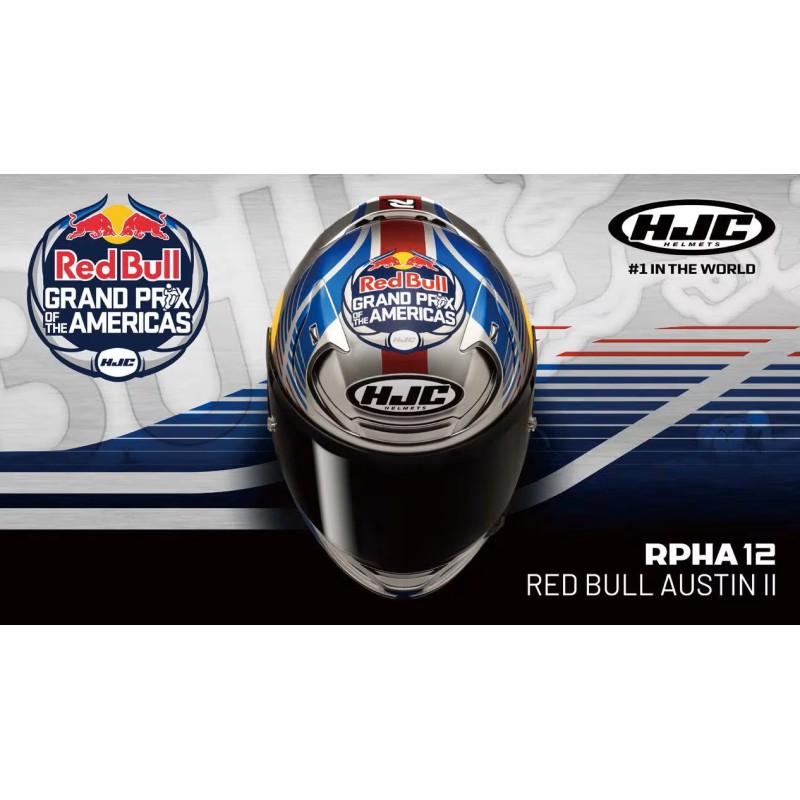 Casco HJC RPHA12 RED BULL Austin GP2 mc21