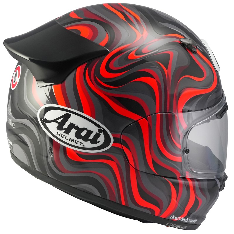 Casco ARAI Quantic Swirl - rojo