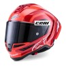 Casco Alpinestars Supertech R10 Arius Black/White/Double Red Glossy - 12792