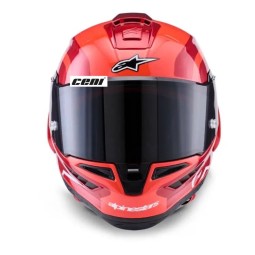 Casco Alpinestars Supertech R10 Arius Black/White/Double Red Glossy