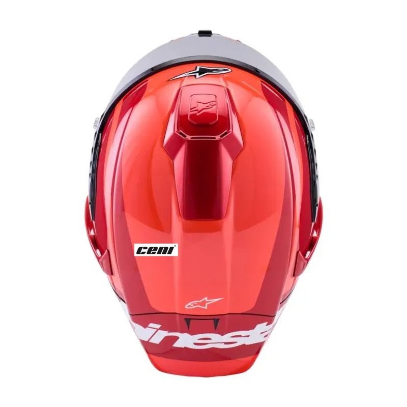 Casco Alpinestars Supertech R10 Arius Black/White/Double Red Glossy