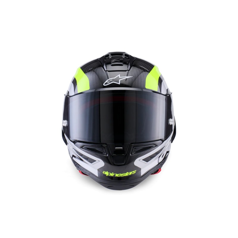 Casco Alpinestars Supertech R10 Arius Black/Silver/Yellow Fluo Glossy