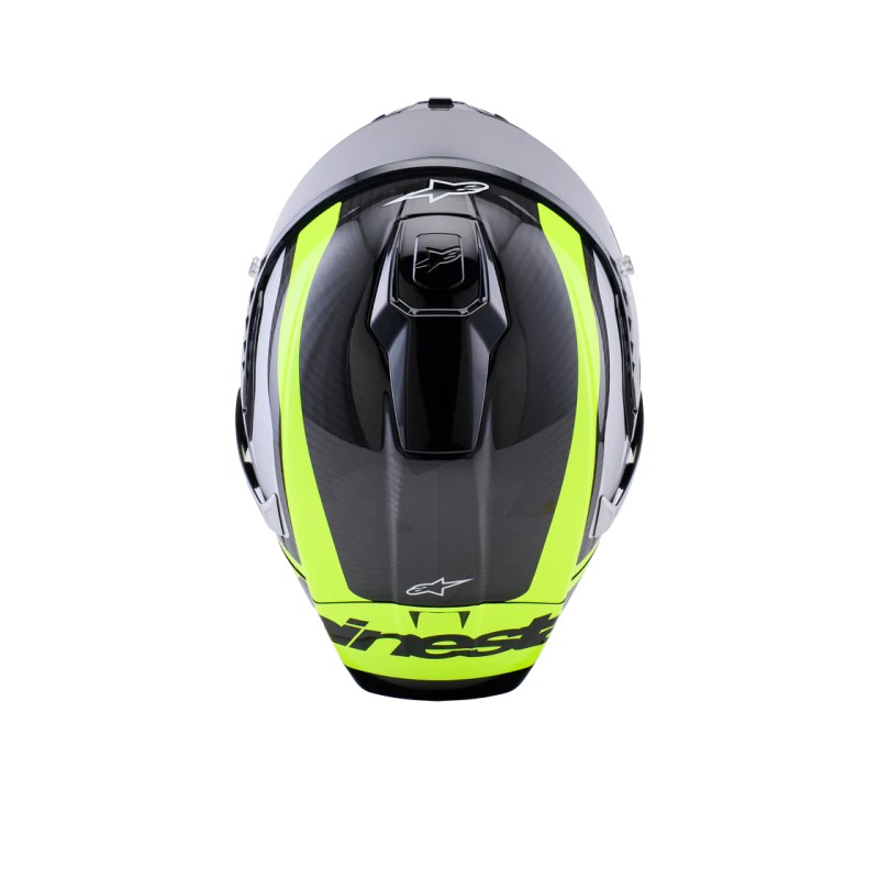 Casco Alpinestars Supertech R10 Arius Black/Silver/Yellow Fluo Glossy