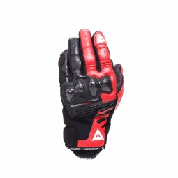 Guantes DAINESE REACTO CARBON SHORT Black/Red-Lava