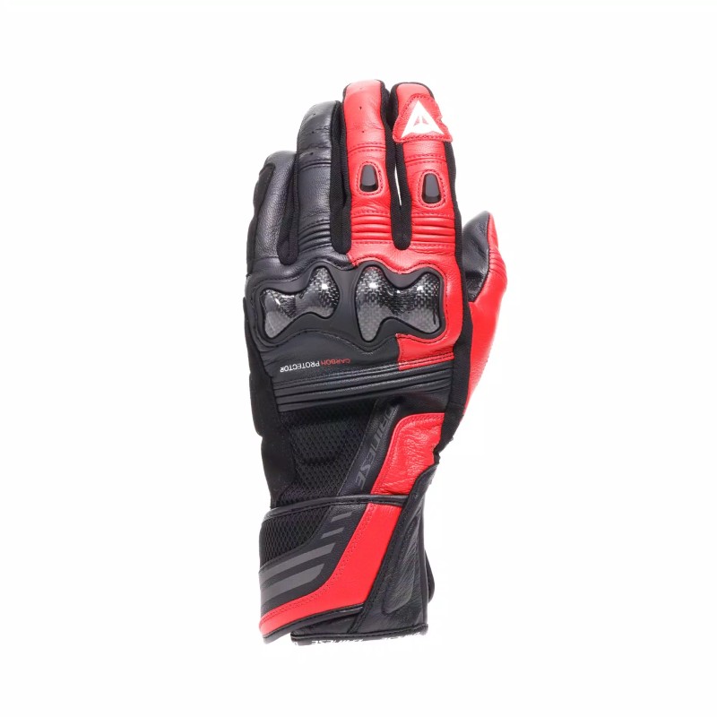 Guantes DAINESE REACTO CARBON LONG Hombre Black/Red-Lava - 12888