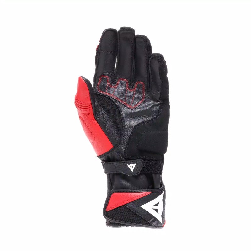 Guantes DAINESE REACTO CARBON LONG Hombre Black/Red-Lava