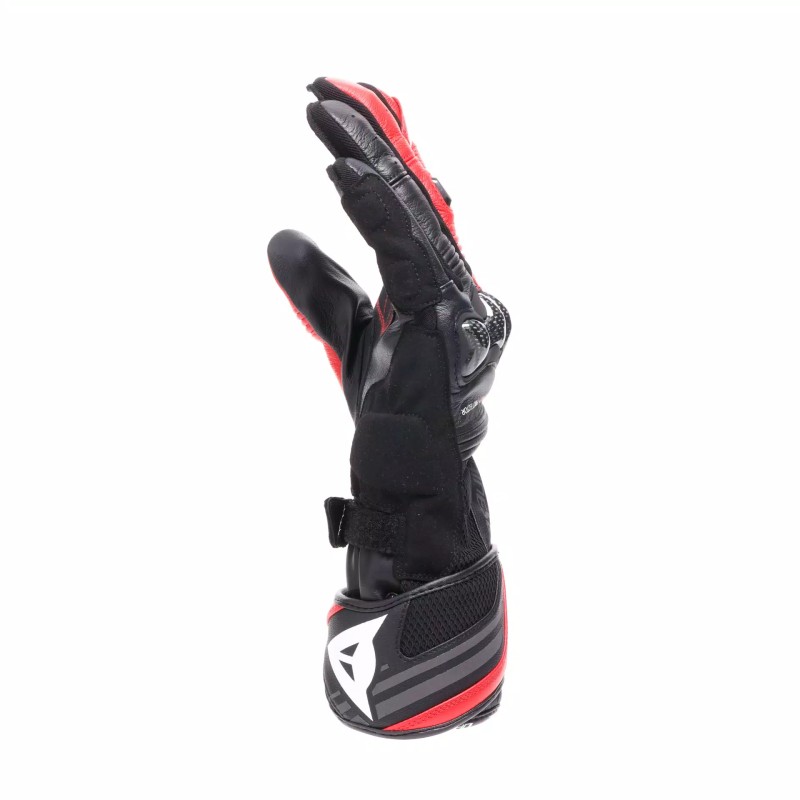 Guantes DAINESE REACTO CARBON LONG Hombre Black/Red-Lava