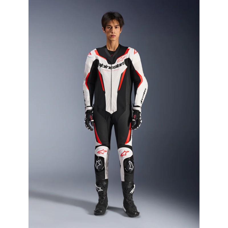 Mono ALPINESTARS GP FORCE V2 1pc White/Black/Red Fluo