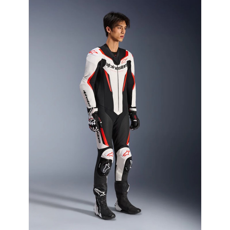Mono ALPINESTARS GP FORCE V2 1pc White/Black/Red Fluo