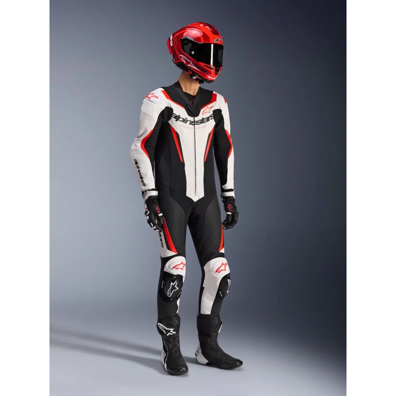 Mono ALPINESTARS GP FORCE V2 1pc White/Black/Red Fluo