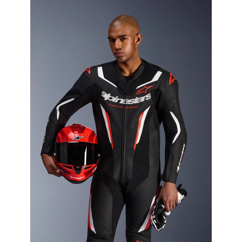 Mono ALPINESTARS GP FORCE V2 1pc Black/White/Red Fluo
