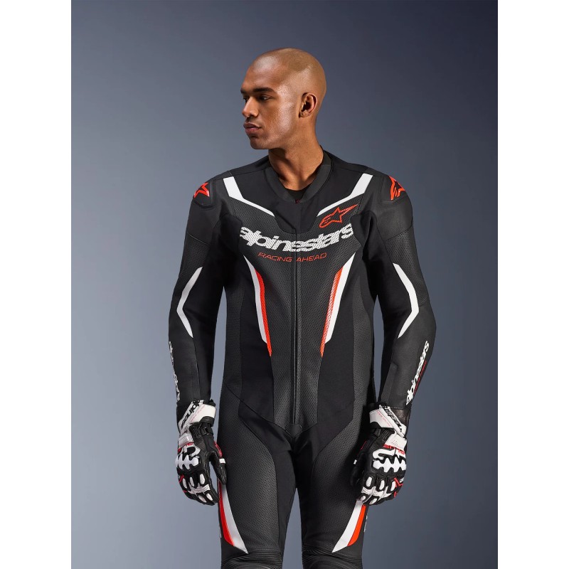 Mono ALPINESTARS GP FORCE V2 1pc Black/White/Red Fluo