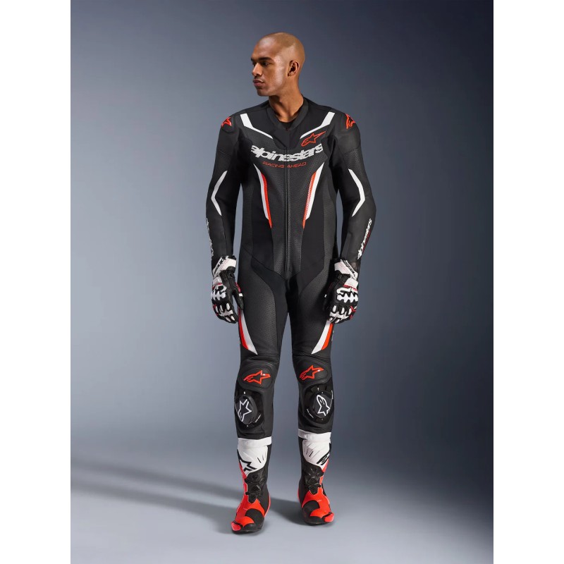 Mono ALPINESTARS GP FORCE V2 1pc Black/White/Red Fluo