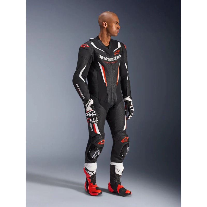 Mono ALPINESTARS GP FORCE V2 1pc Black/White/Red Fluo