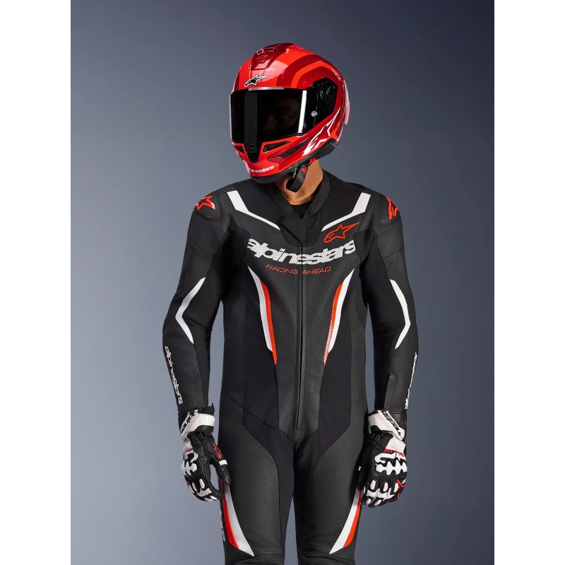 Mono ALPINESTARS GP FORCE V2 1pc Black/White/Red Fluo
