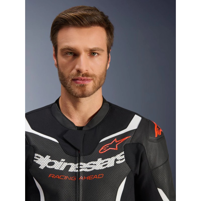Mono ALPINESTARS GP FORCE V2 2pc Black/White/Red Fluo