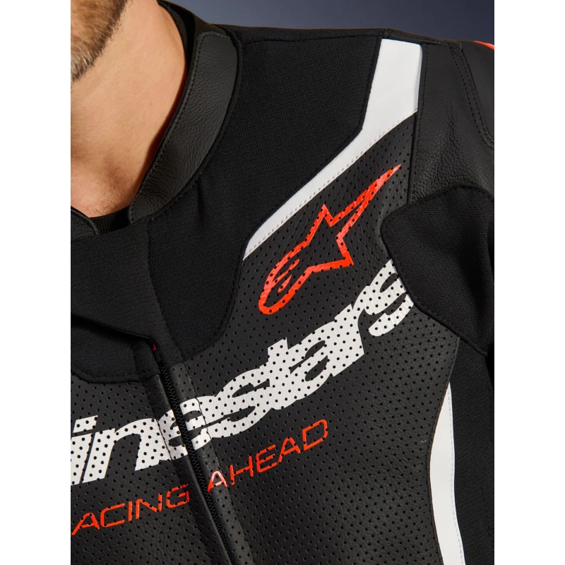 Mono ALPINESTARS GP FORCE V2 2pc Black/White/Red Fluo