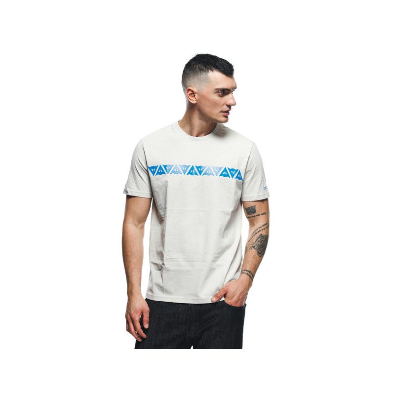 Camiseta DAINESE STRIPES light-gray/directoire-blue - 6141
