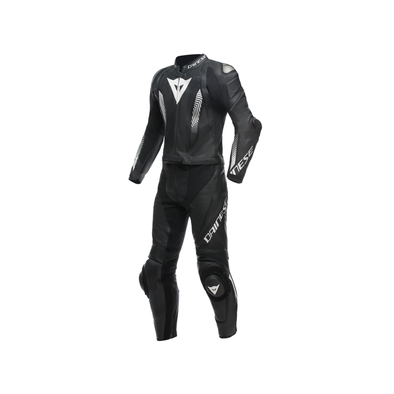 Mono LAGUNA SECA 5 2PC PERF. LEATHER SUIT black/white - 6972