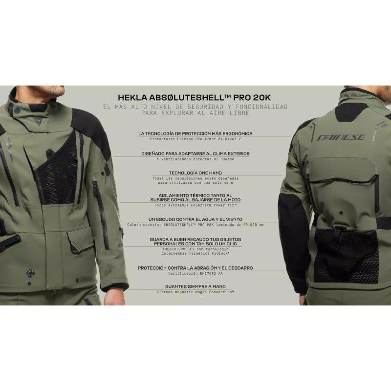 Chaqueta DAINESE HEKLA ABSOLUTESHELL™ PRO 20K JACKET Army-green
