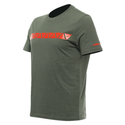 Camiseta DAINESE STRIPES military green/red