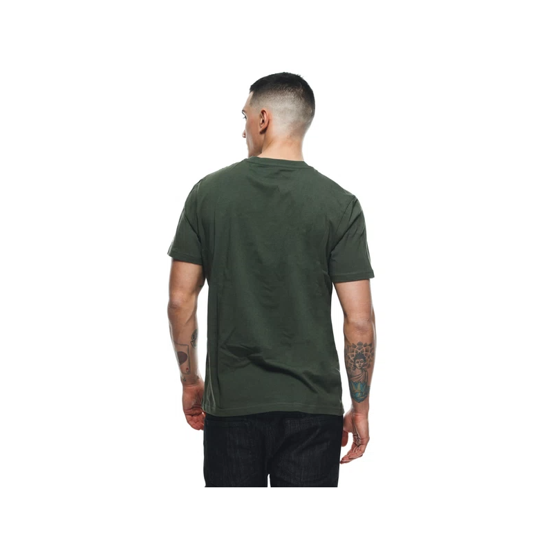Camiseta DAINESE STRIPES military green/red