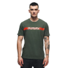 Camiseta DAINESE STRIPES military green/red - 8150