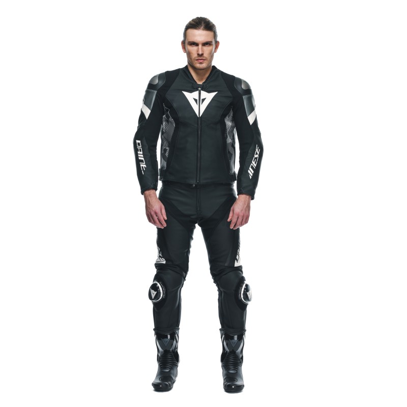 Chaqueta DAINESE AVRO 5 LEATHER JACKET Black/white/anthracite