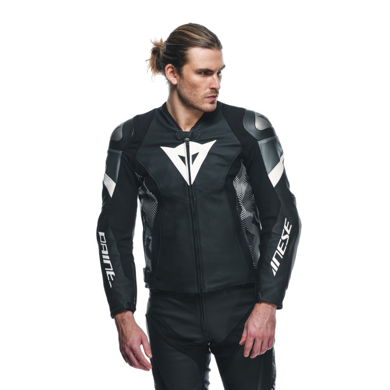 Chaqueta DAINESE AVRO 5 LEATHER JACKET Black/white/anthracite