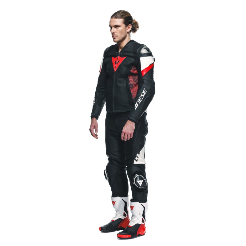 Chaqueta DAINESE AVRO 5 LEATHER JACKET Black/red lava
