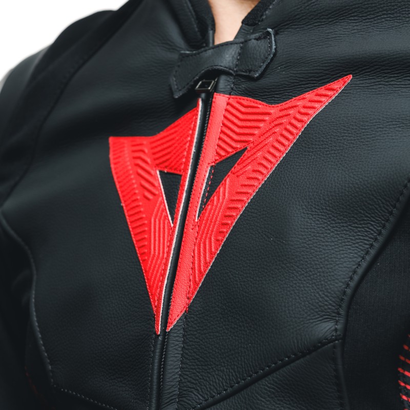 Chaqueta DAINESE AVRO 5 LEATHER JACKET Black/red lava
