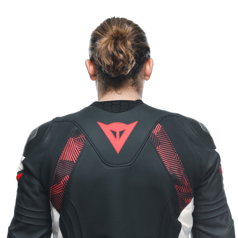 Chaqueta DAINESE AVRO 5 LEATHER JACKET Black/red lava