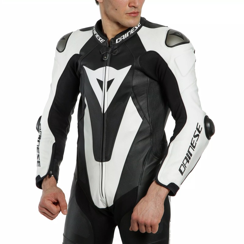 Mono DAINESE LAGUNA SECA 5 1PC PERF. LEATHER SUIT White/black